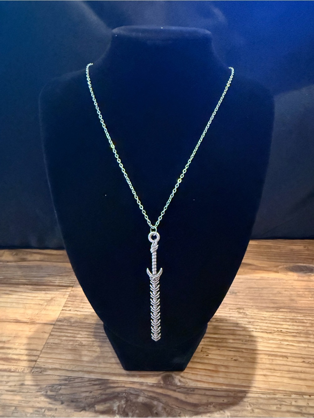 Silver sword necklace